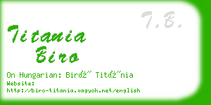 titania biro business card